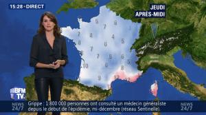 Fanny Agostini à la Météo de BFM TV - 08/02/17 - 19