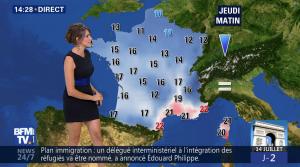 Fanny Agostini à la Météo de BFM TV - 12/07/17 - 12