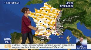 Fanny Agostini à la Météo de BFM TV - 26/04/17 - 14