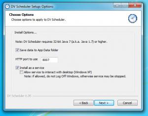 ext - Installation de DV scheduler