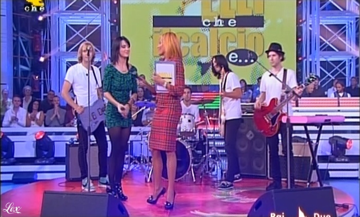 Simona Ventura, Katy Perry et I Kissed à Girl dans Quelli Che Il Calcio. Diffusé à la télévision le 21/09/08.