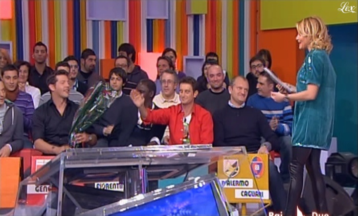 Simona Ventura dans Quelli Che Il Calcio. Diffusé à la télévision le 06/12/09.