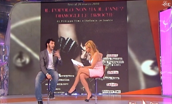 Simona Ventura dans Quelli Che Il Calcio. Diffusé à la télévision le 21/03/10.