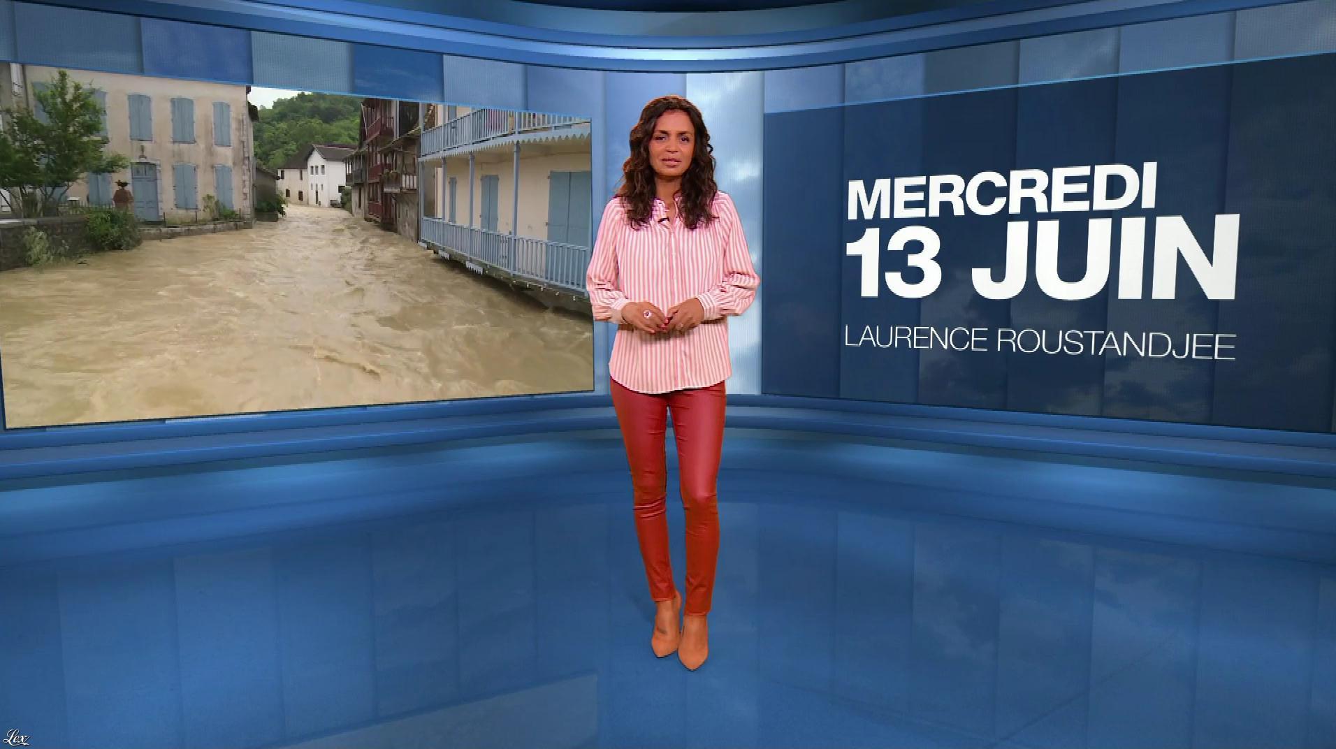 Laurence Roustandjee à la Météo du Soir. Diffusé à la télévision le 13/06/18.