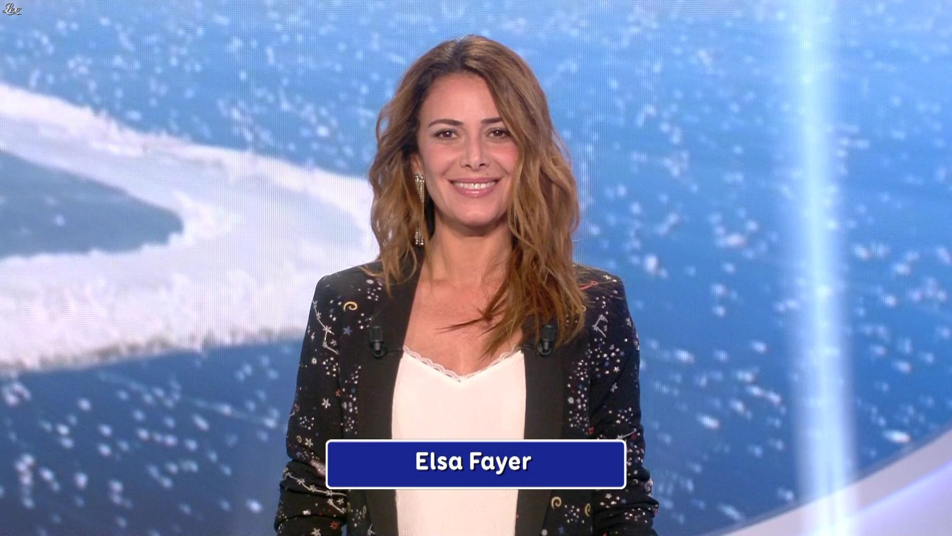 Elsa Fayer lors du Tirage du Loto. Diffusé à la télévision le 02/01/19.