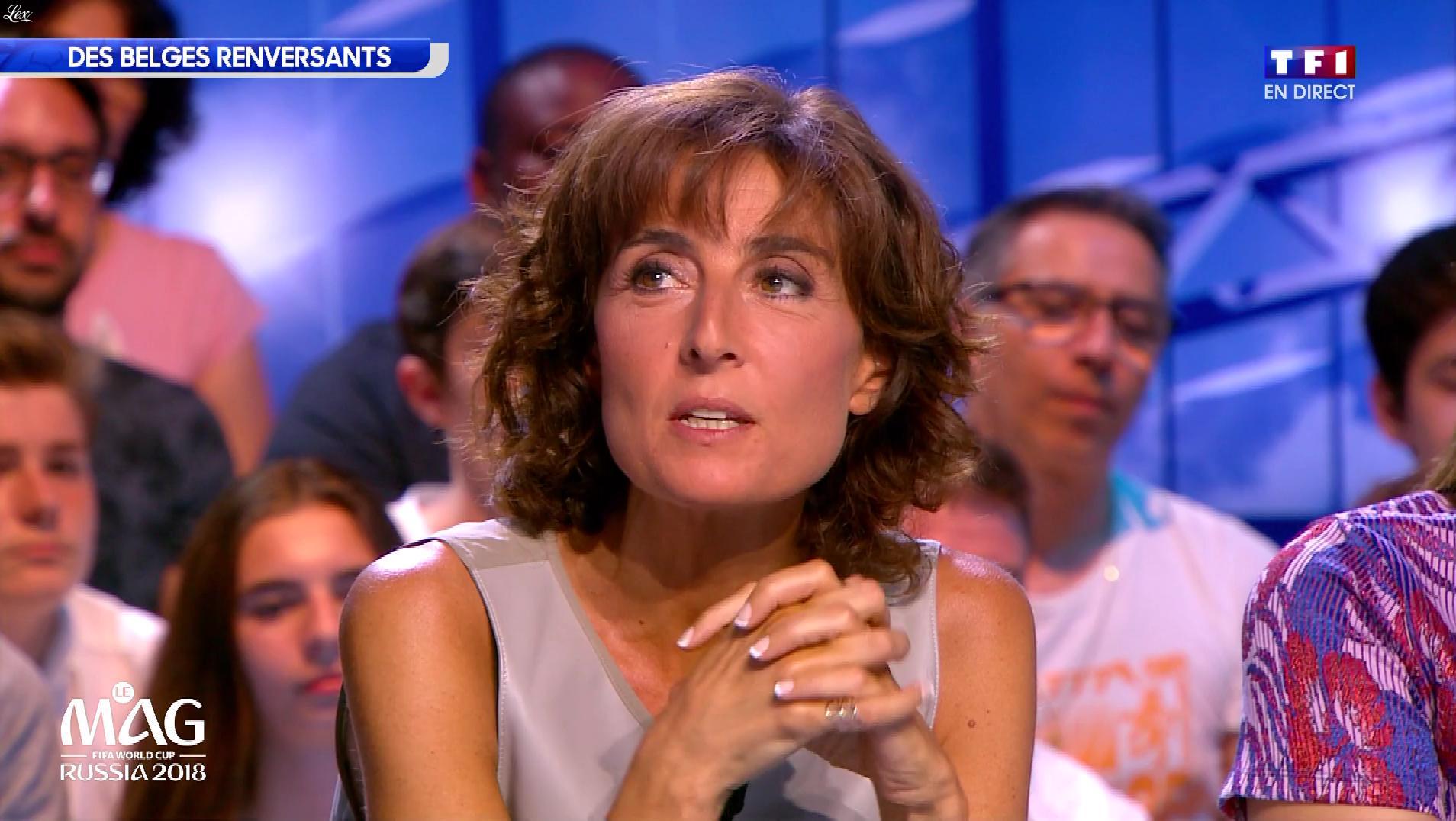 Nathalie Iannetta dans le Mag de la Coupe du Monde. Diffusé à la télévision le 02/07/18.