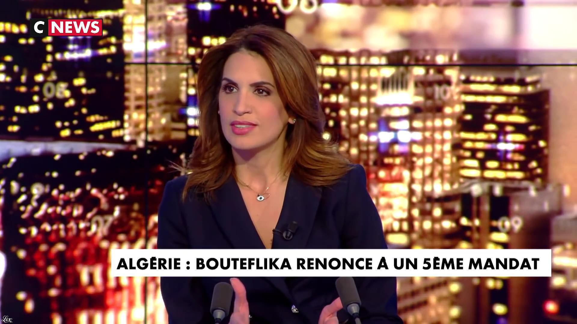 Sonia Mabrouk dans les Voix de l'Info. Diffusé à la télévision le 11/03/19.