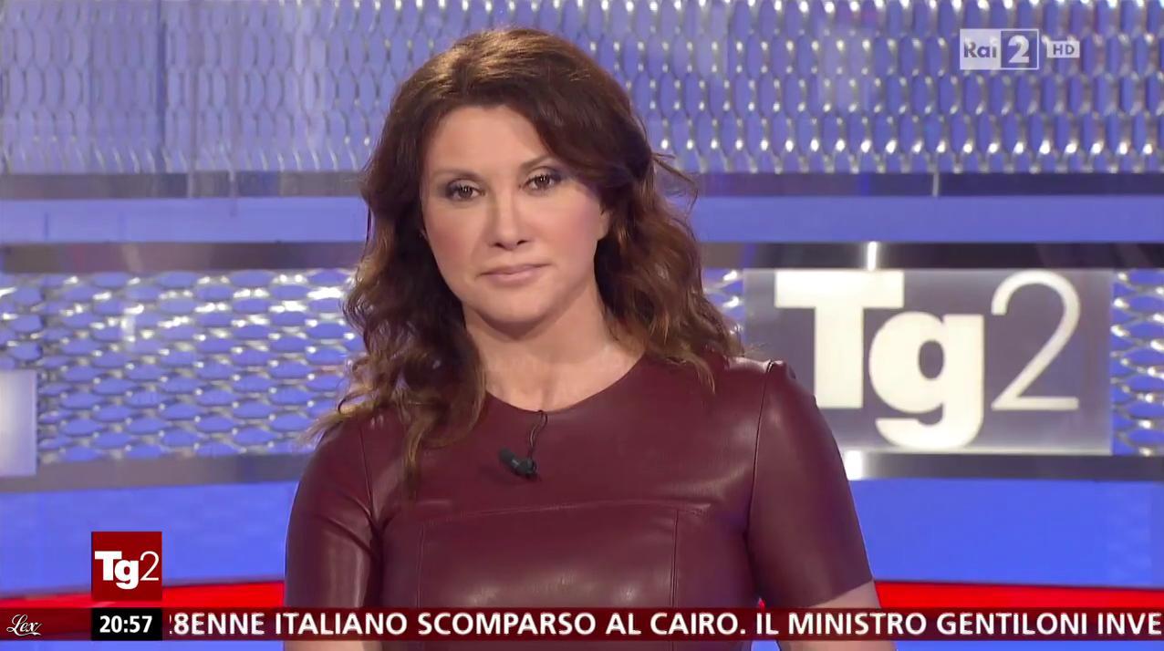 Manuela Moreno dans Il Tg 2. Diffusé à la télévision le 31/01/16.