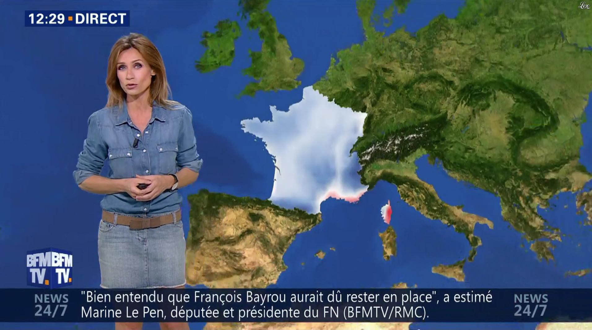 Sandra Larue à la Météo de BFM TV. Diffusé à la télévision le 28/06/17.