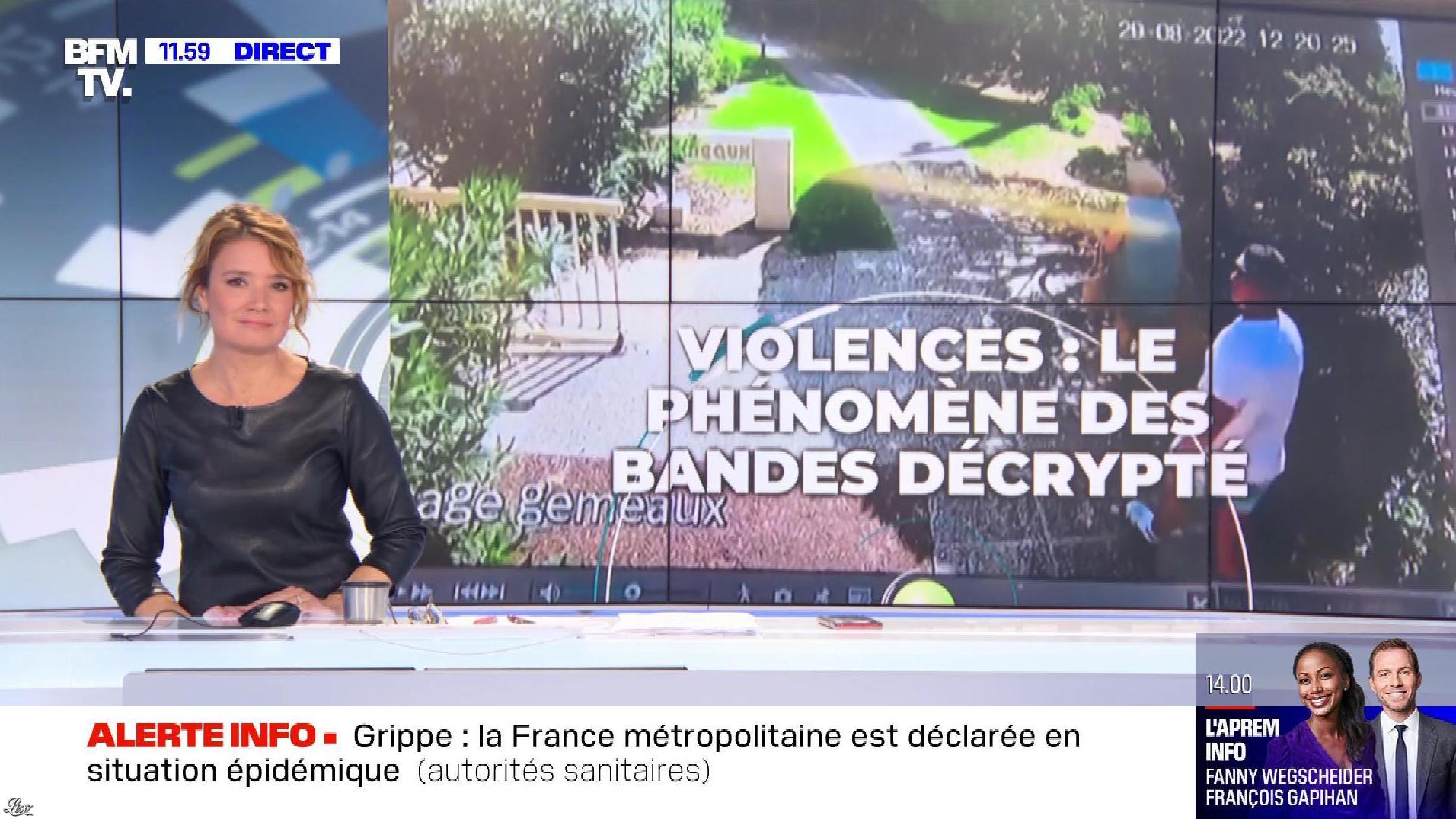 Pascale De La Tour Du Pin dans le Dej Info. Diffusé à la télévision le 30/11/22.