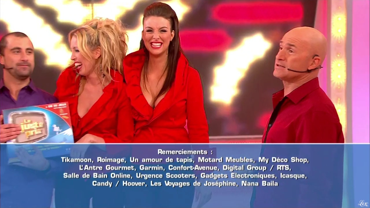 Les Gafettes, Nadia Aydanne et Fanny Veyrac dans le Juste Prix. Diffusé à la télévision le 10/02/11.