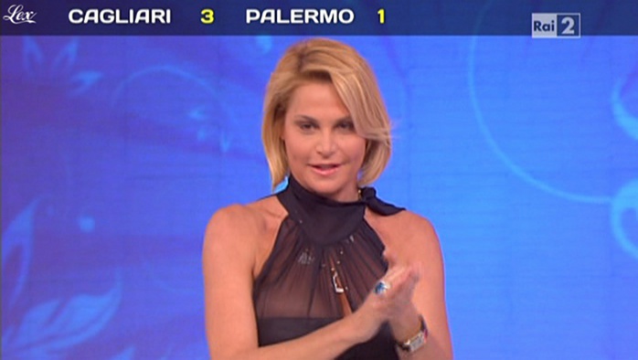 Simona Ventura dans Quelli Che Il Calcio. Diffusé à la télévision le 16/01/11.