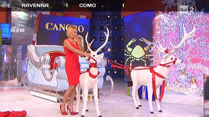 Simona Ventura dans Quelli Che Il Calcio. Diffusé à la télévision le 19/12/10.