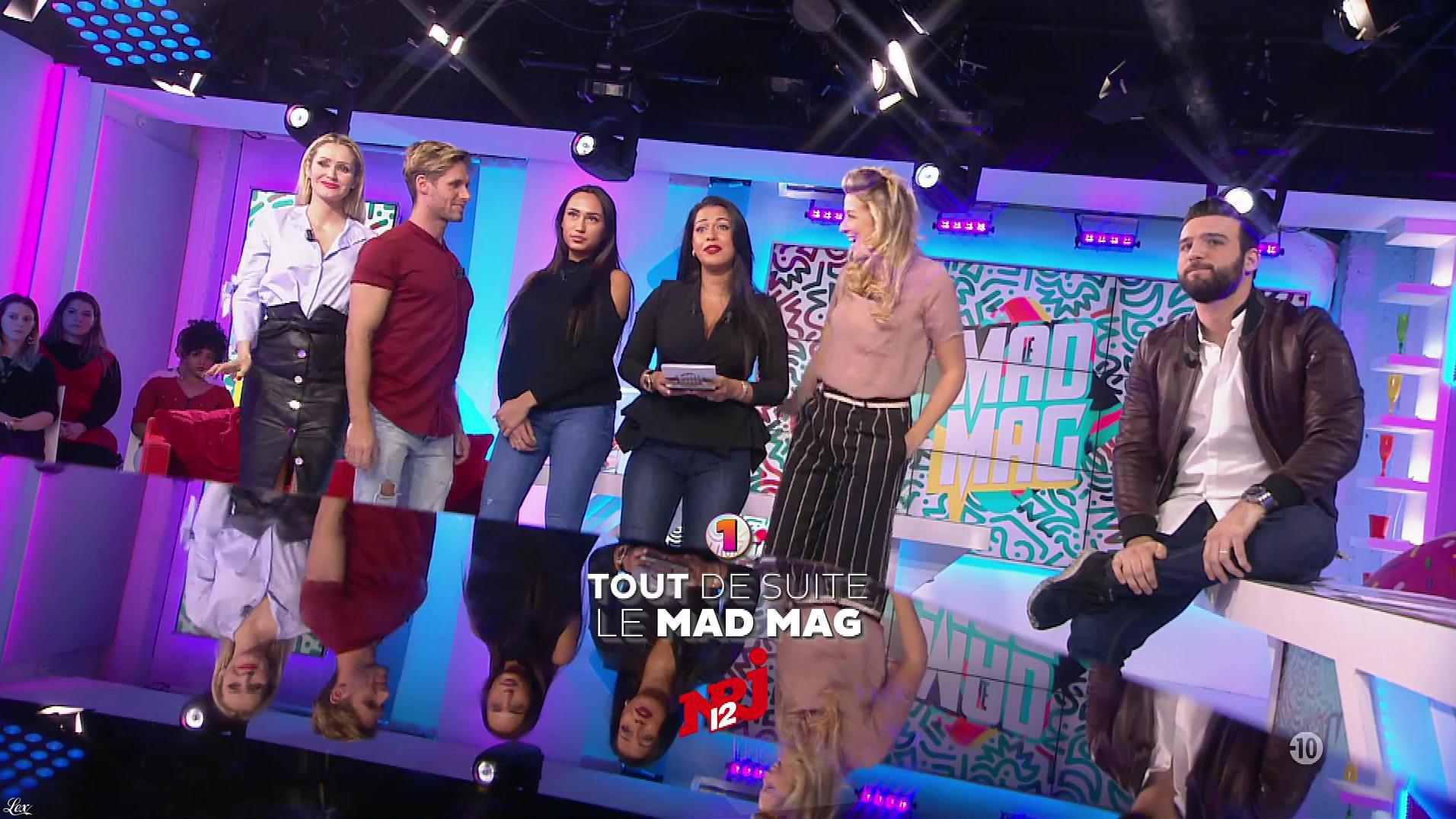 Ayem Nour et Tatiana Laurens Delarue dans le Mad Mag. Diffusé à la télévision le 14/11/17.