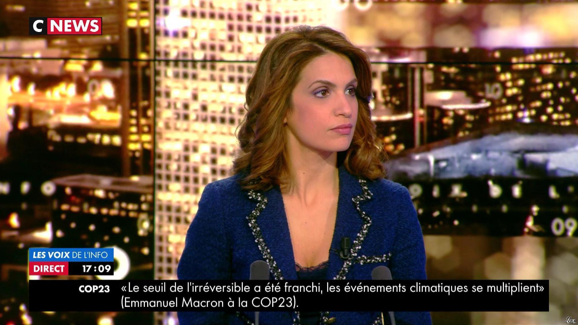 Sonia Mabrouk dans les Voix de l'Info. Diffusé à la télévision le 15/11/17.