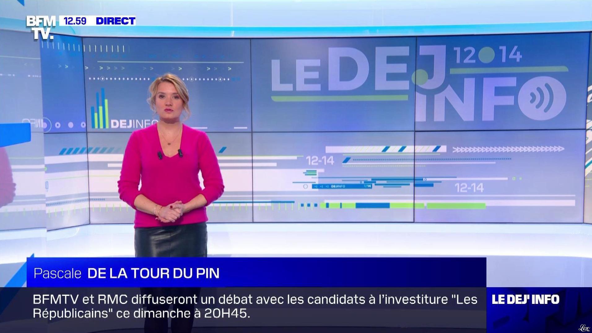 Pascale De La Tour Du Pin dans le Dej Info. Diffusé à la télévision le 12/11/21.