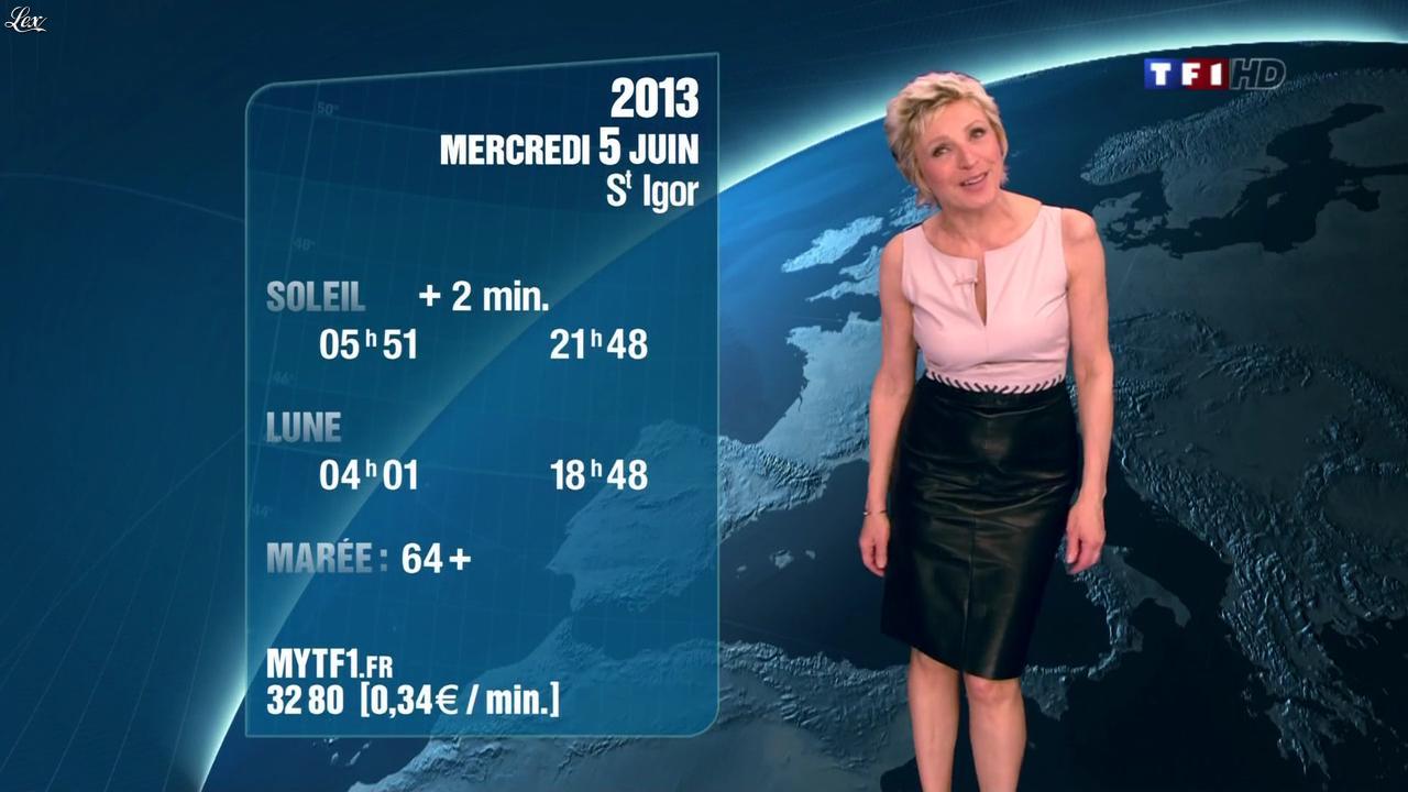 Evelyne Dhéliat à la Météo de 20h. Diffusé à la télévision le 04/06/13.